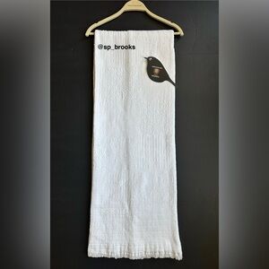 🎁Piscatextil Throw Blanket - White Multi Textured Squares - 100% Cotton